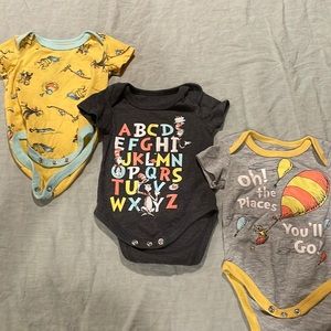 Newborn Dr Seuss onesies